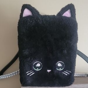 Black Cat Plush Backpack